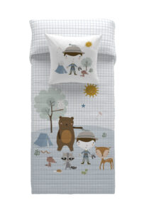 Colcha Infantil reversible Aventura Bosque