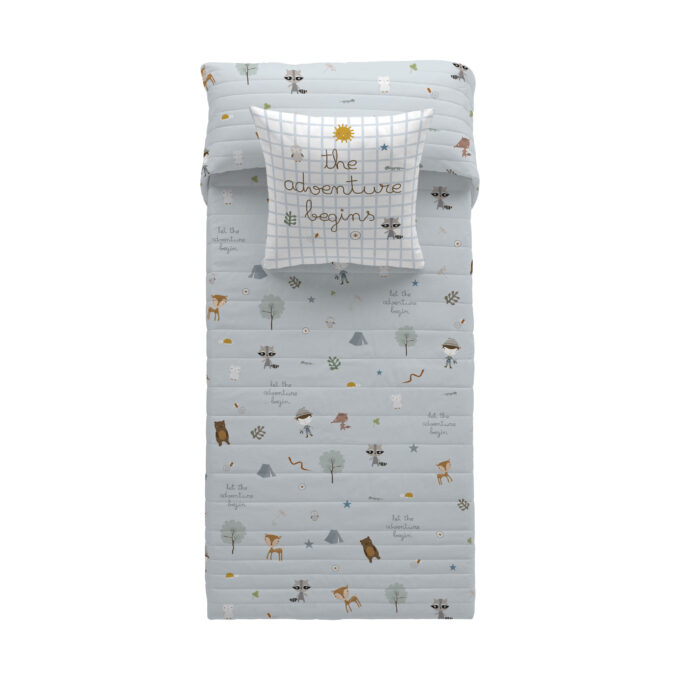 Colcha Infantil reversible Aventura Bosque