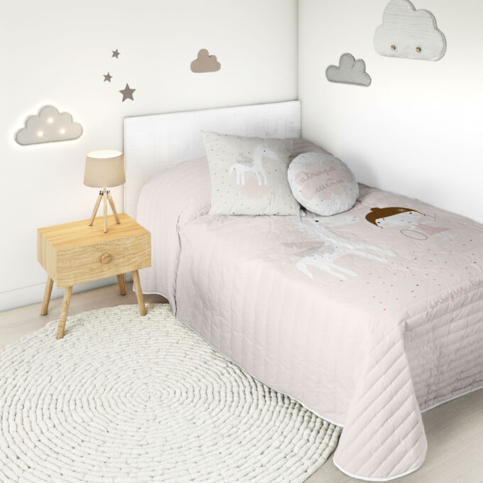 Colcha Infantil reversible Hada Pegaso