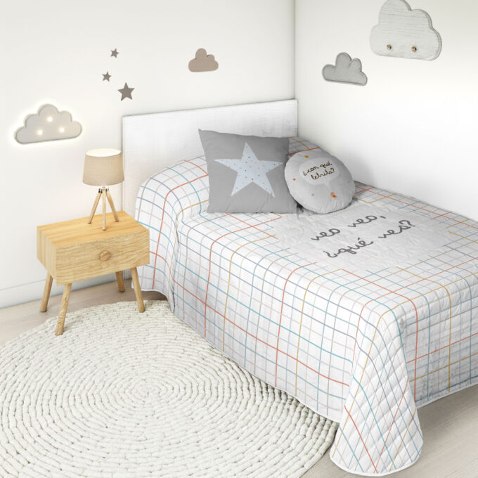 Colcha Infantil reversible Veo veo