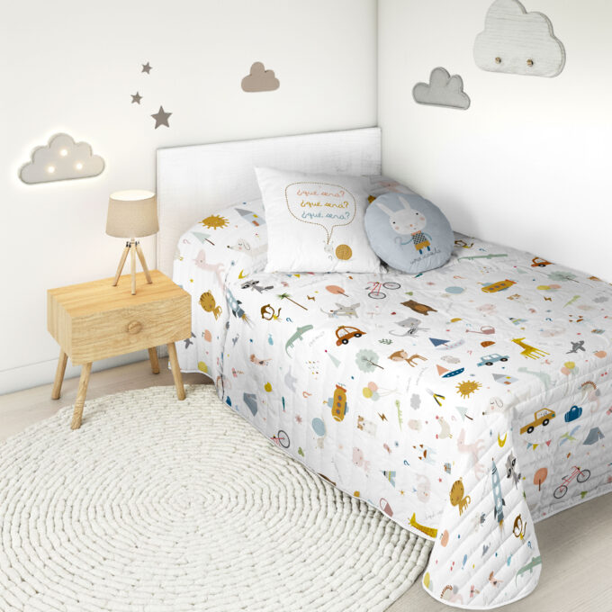 Colcha Infantil reversible Veo veo