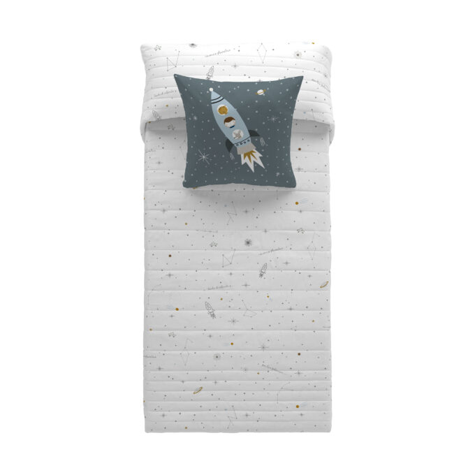 Colcha Infantil reversible Viaje Espacial