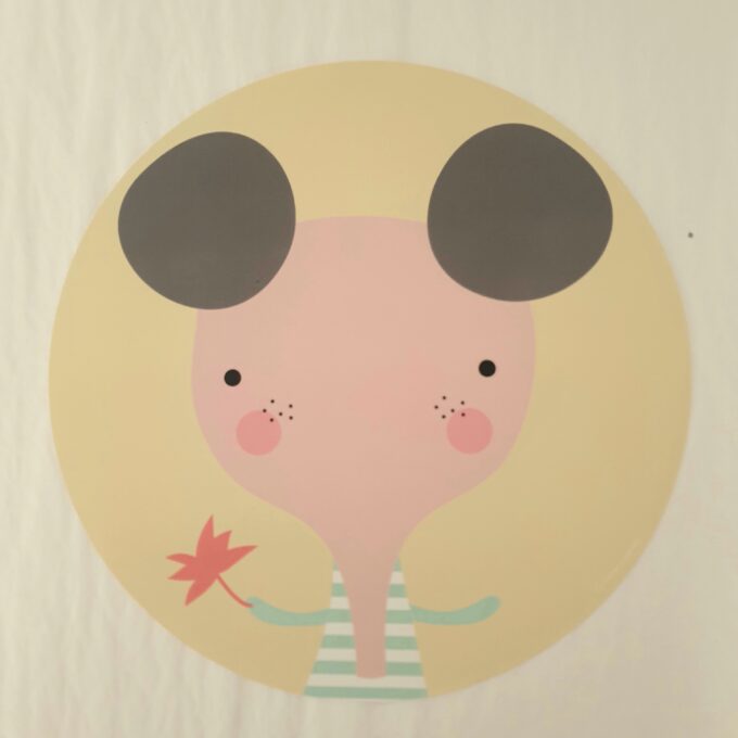 Cuadro infantil elefante rayas
