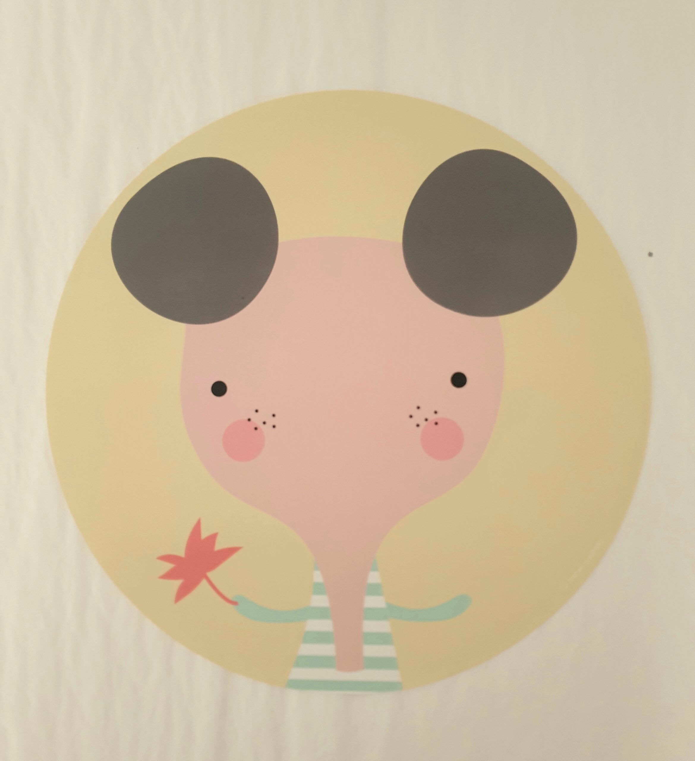 Cuadro infantil elefante rayas