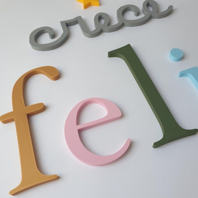 Letras de pared Crece Feliz