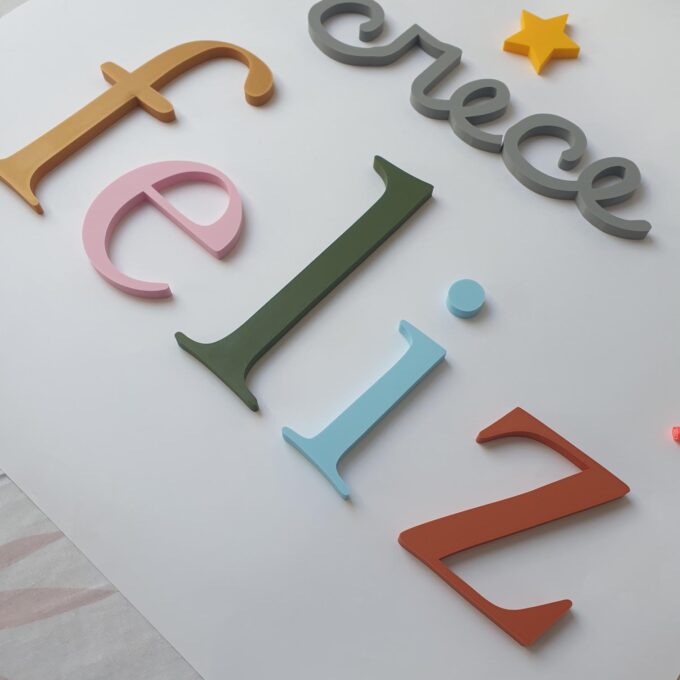 Letras de pared Crece Feliz