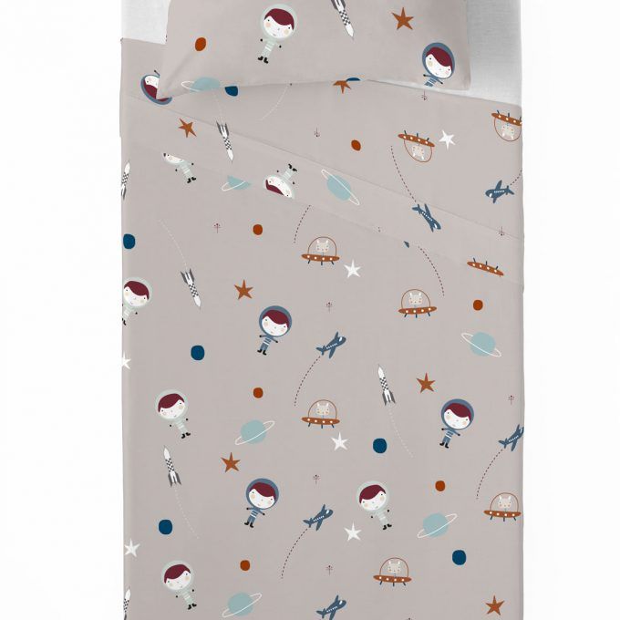 Sábanas infantiles Planetas Astronauta estampado
