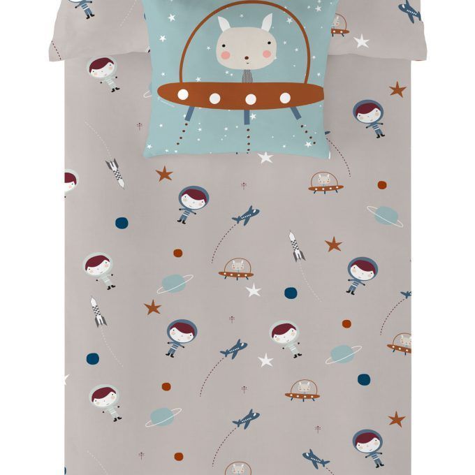 Funda nórdica reversible Astronauta Planeta