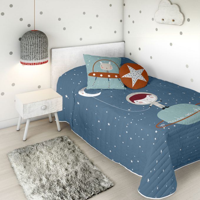 Colcha Bouti Infantil Astronauta planetas
