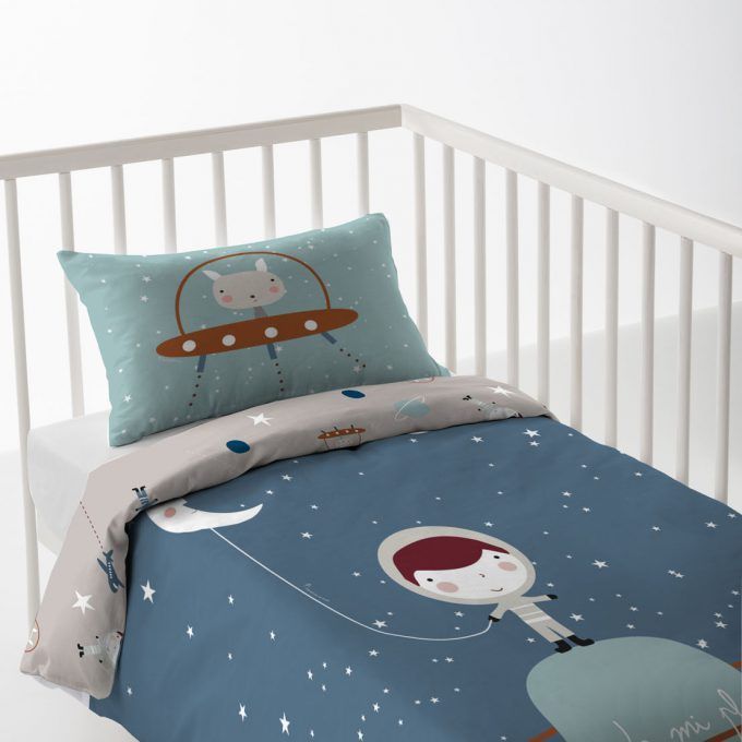 Funda nórdica reversible Planetas Astronauta