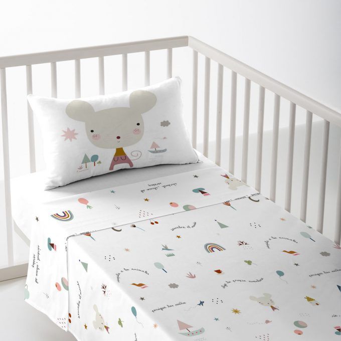 Sábanas cuna Ratita estampado