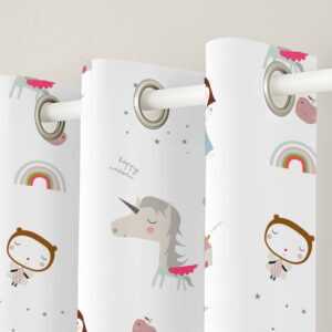Cortinas infantiles de unicornios
