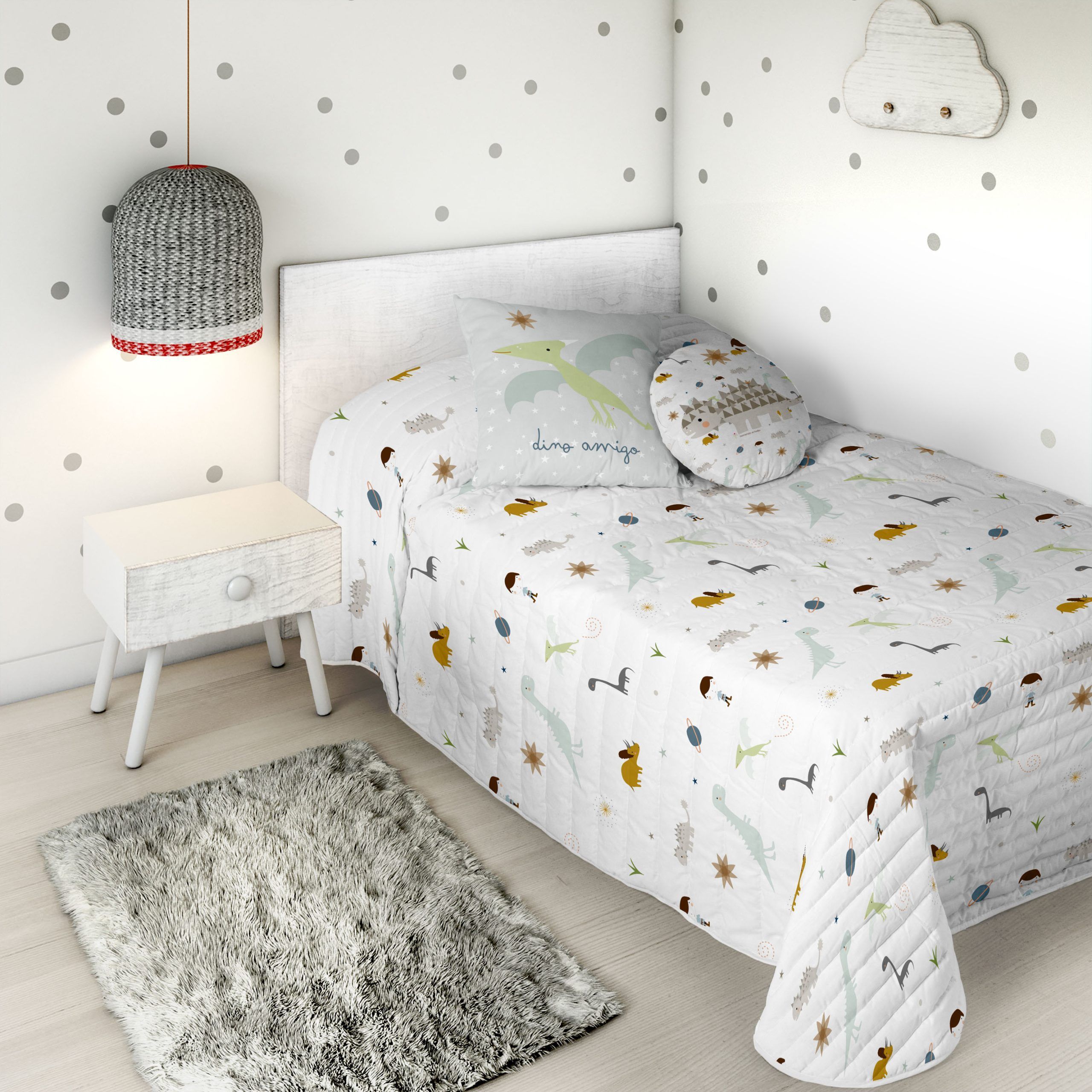 Colcha Infantil reversible Dino Pandilla - Imagen 3