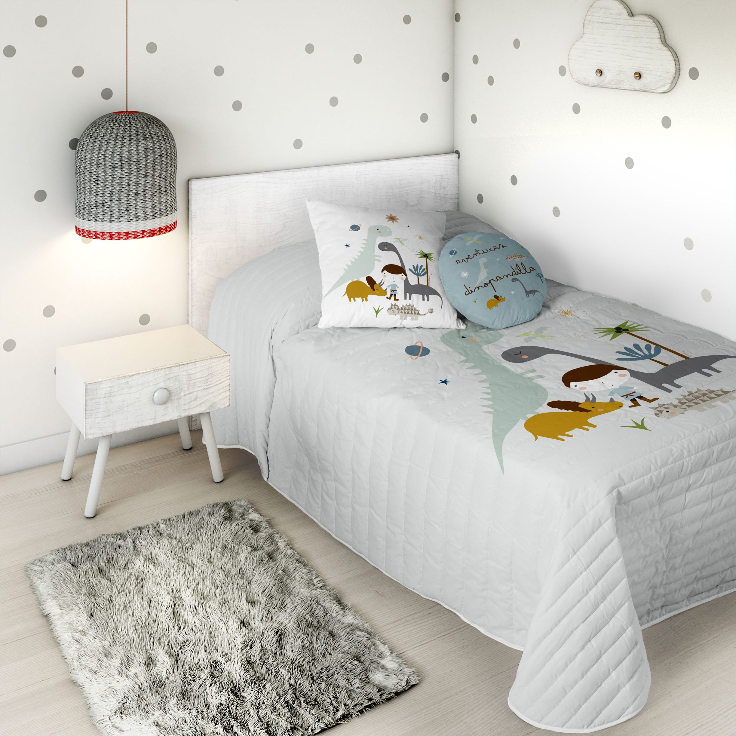 Colcha Infantil reversible Dino Pandilla - Imagen 2