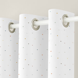 Cortinas infantiles de lunares
