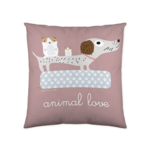 Funda cojín infantil reversible Amigos Peludos
