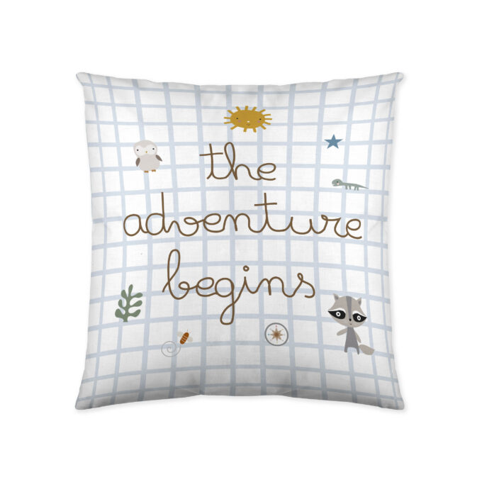 Funda cojín infantil reversible Aventura Bosque