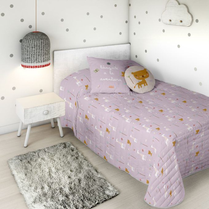 Colcha Infantil reversible Exploradora Jirafa