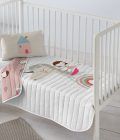 Colcha cuna / Mantita juego Unicornio Blanco