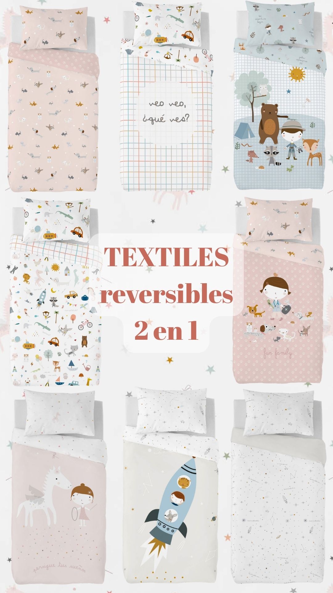 Fundas nórdicas infantiles reversibles