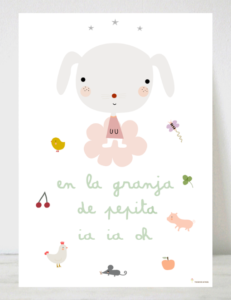 Lámina infantil Granja Pepita