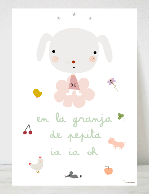 Lámina infantil Granja Pepita