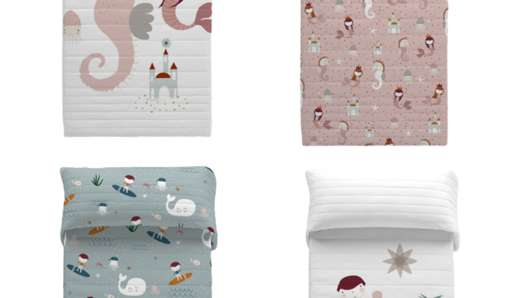 Colchas infantiles reversibles de entretiempo