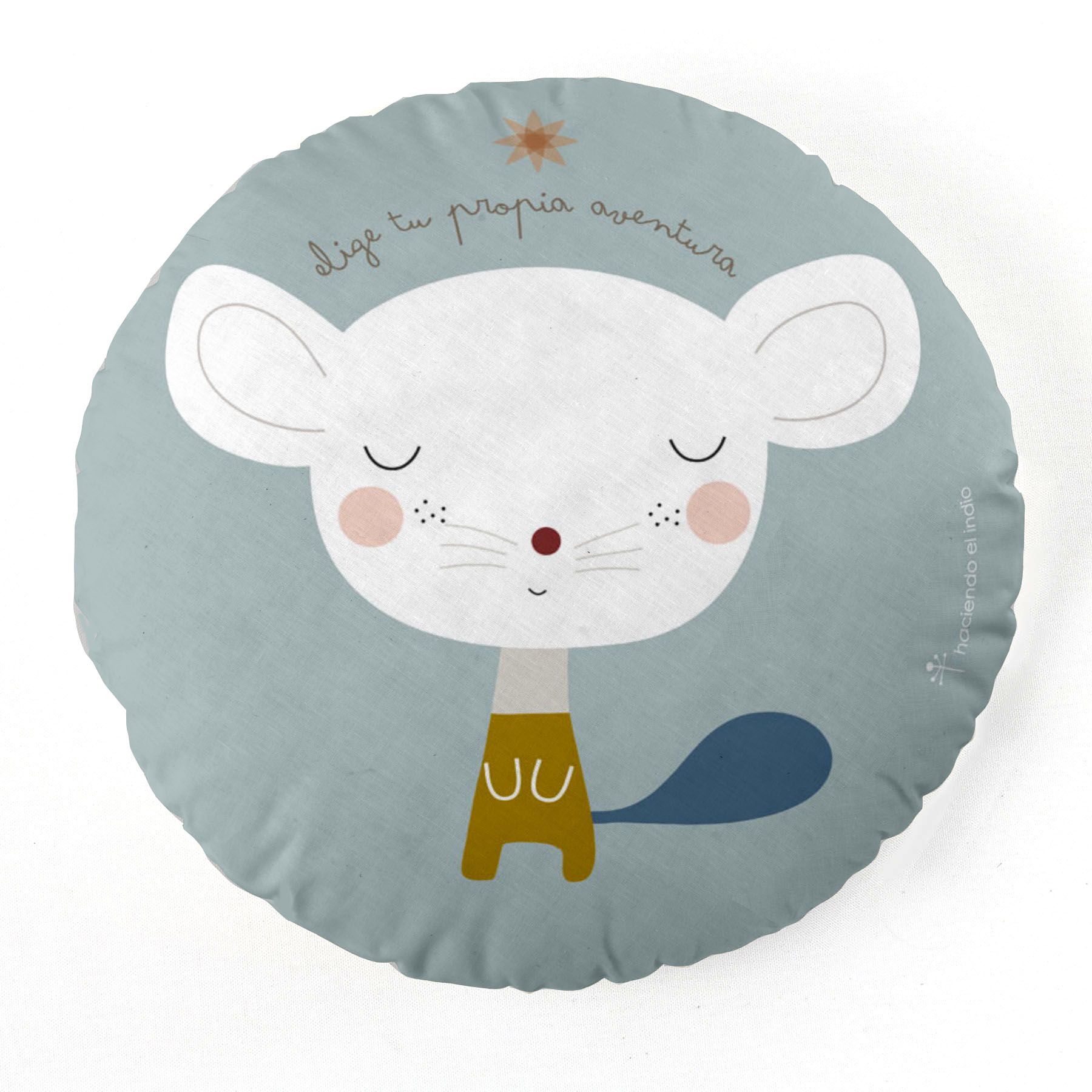 cojín infantil ratón azul