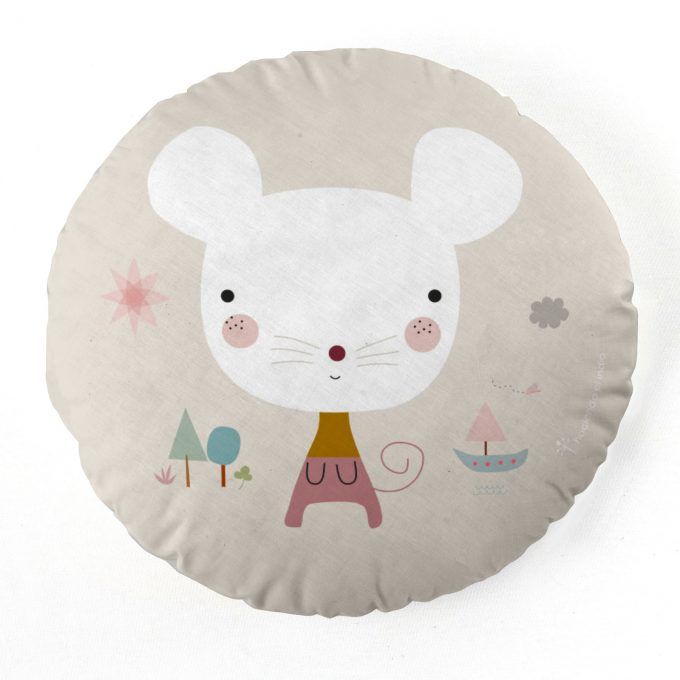 Cojín infantil reversible Ratita Estrella