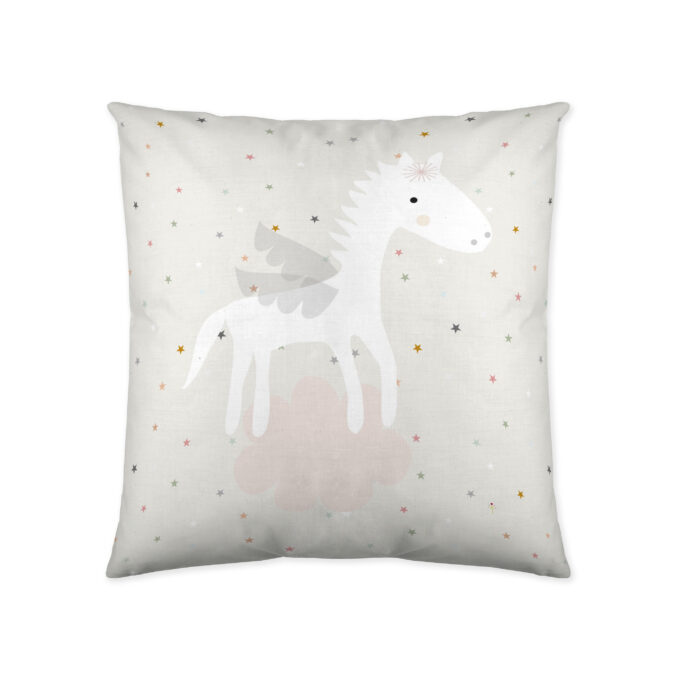 Funda cojín infantil reversible Hada Pegaso