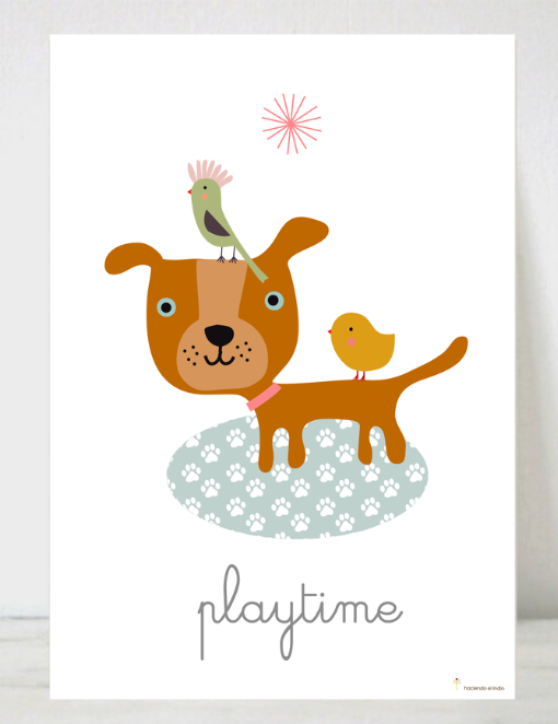 Lámina infantil Amigos Peludos