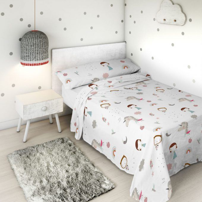 Sábanas infantiles Unicornio Blanco