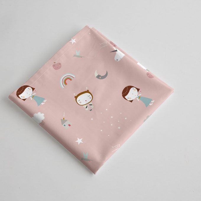 Muselina sabanita bebé Unicornio Rosa
