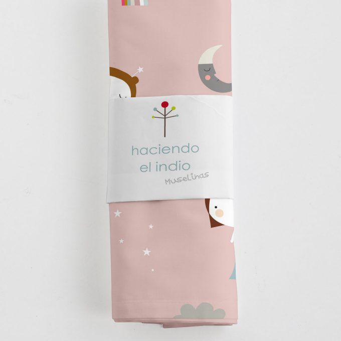 Muselina sabanita bebé Unicornio Rosa