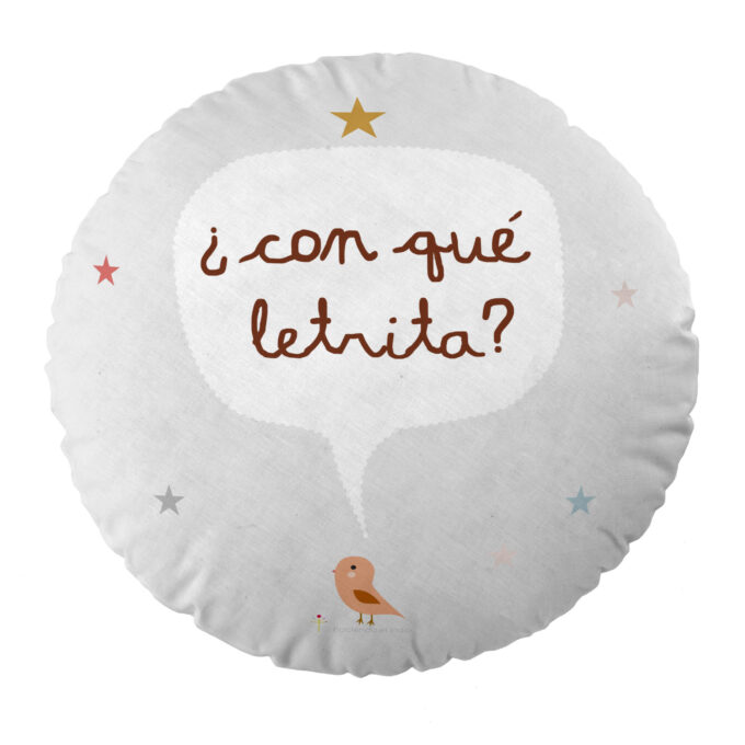 Cojín infantil reversible redondo Veo Veo