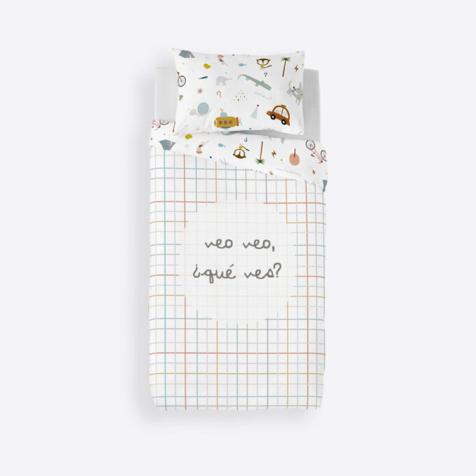 Funda nórdica infantil reversible Veo Veo