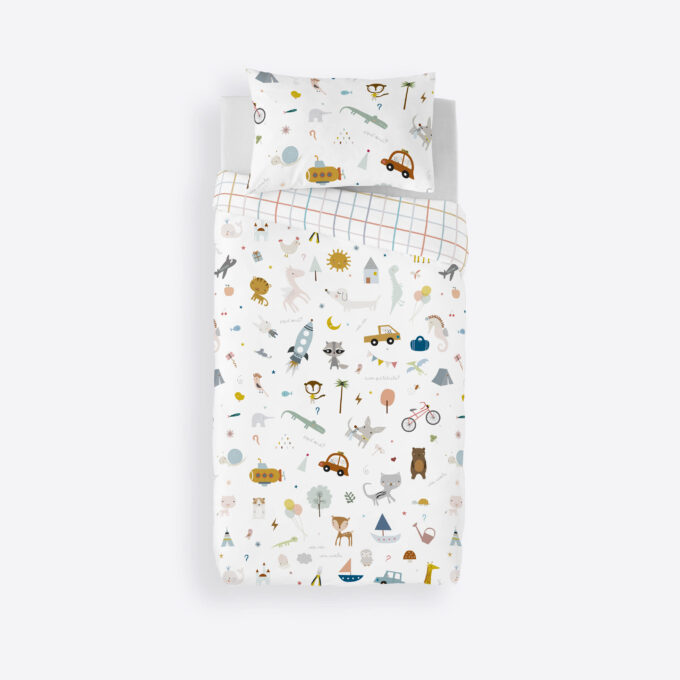 Funda nórdica infantil reversible Veo Veo