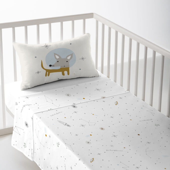 Sábanas cuna Viaje Espacial estampado