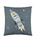Funda cojín infantil reversible Viaje Espacial