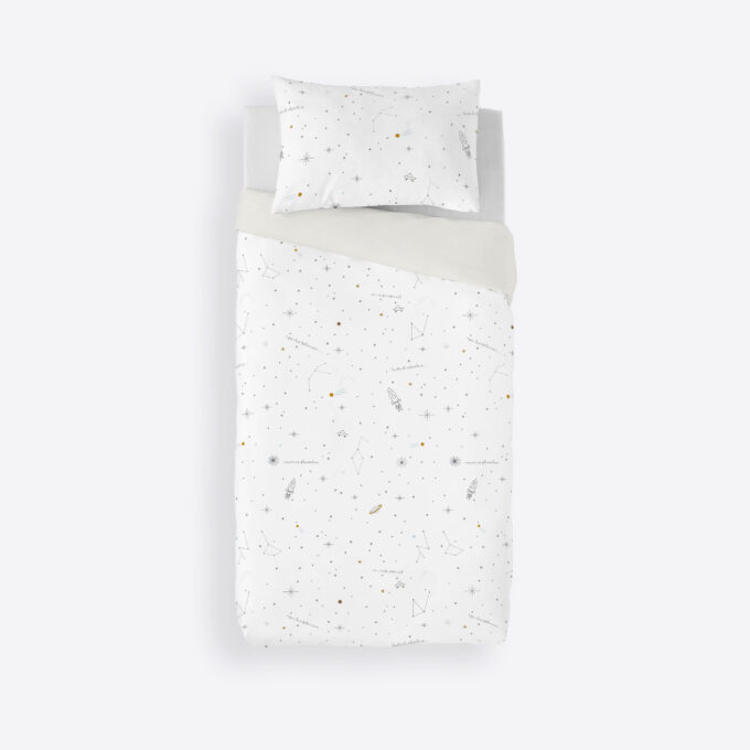Funda nórdica infantil reversible Viaje Espacial