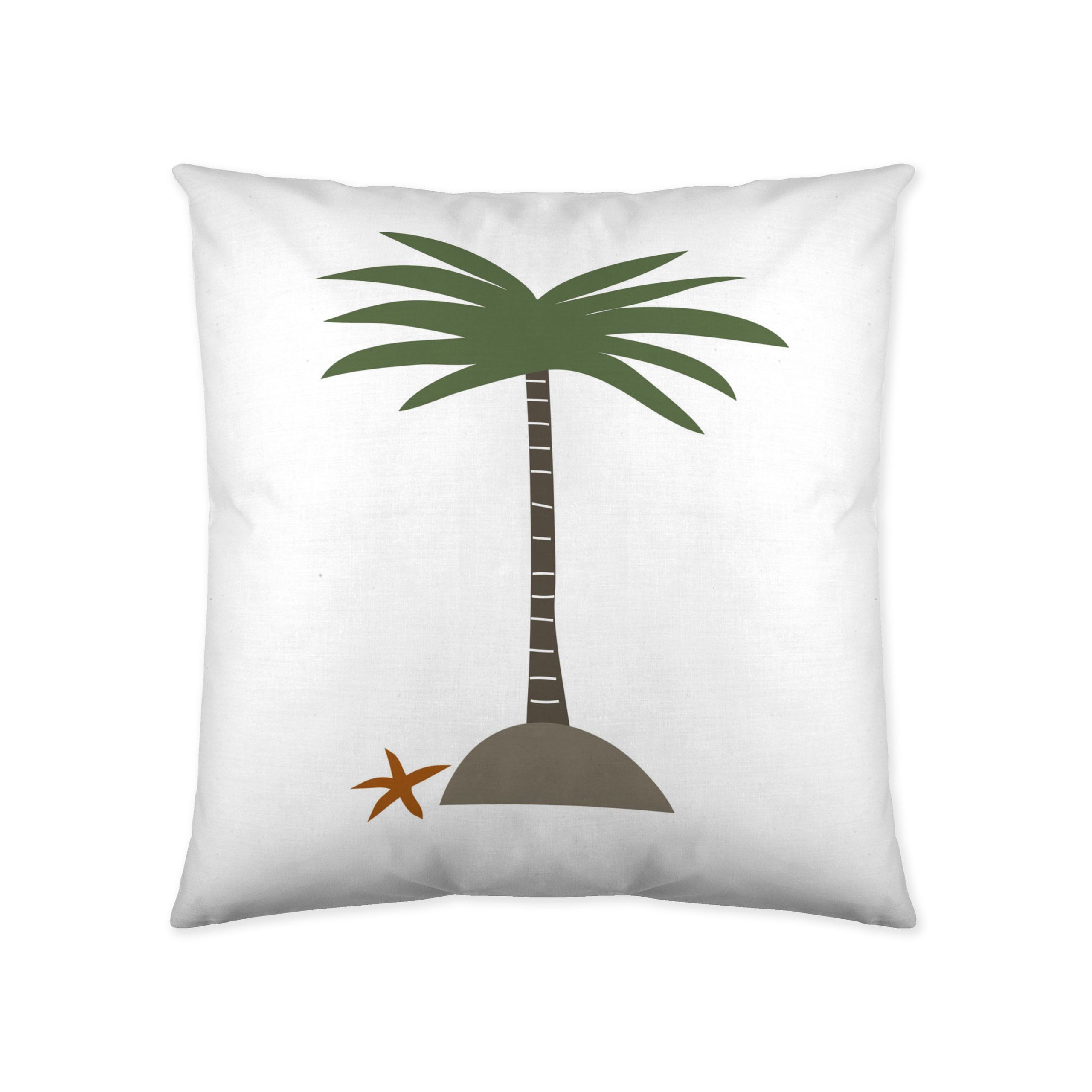 Funda cojín reversible palmera seta