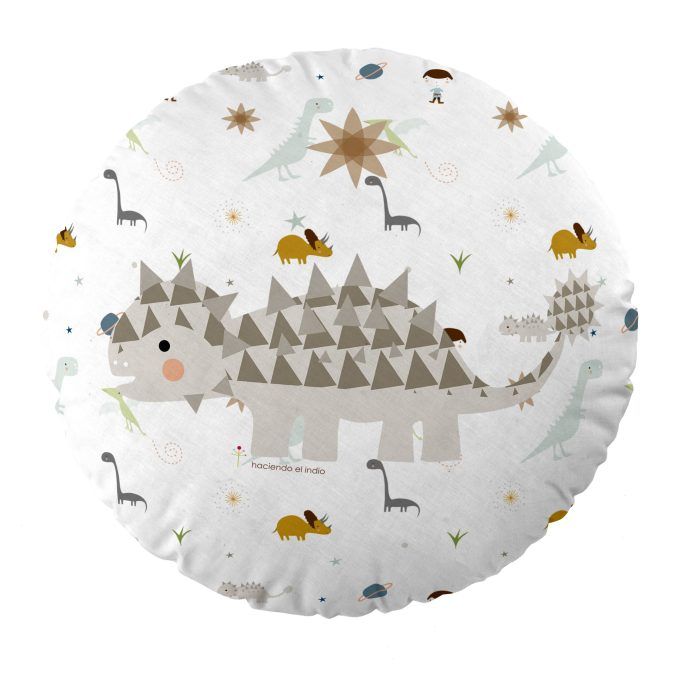 Cojín infantil reversible Dino pandilla