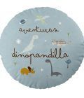 Cojín infantil reversible Dino pandilla