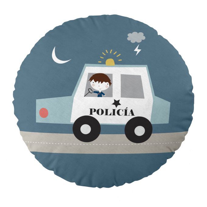 cojín infantil reversible Policía Bomberos