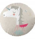 Cojín infantil reversible Unicornio y Arcoiris