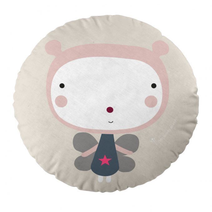 Cojín infantil reversible Abejita Rosa