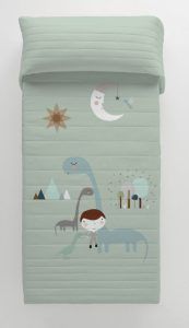 colcha bouti reversible dinosaurios