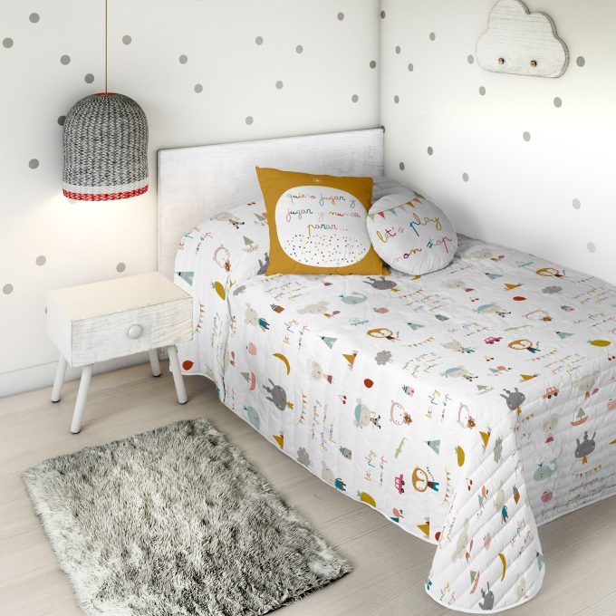 Colcha Bouti Infantil Jugar Mensaje