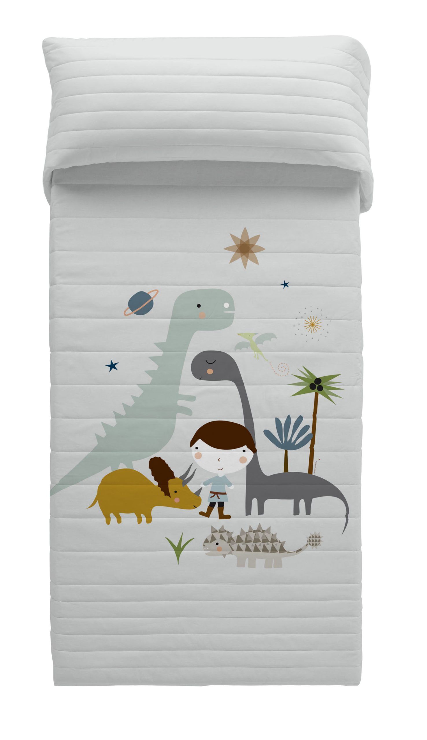 Colcha Infantil reversible Dino Pandilla
