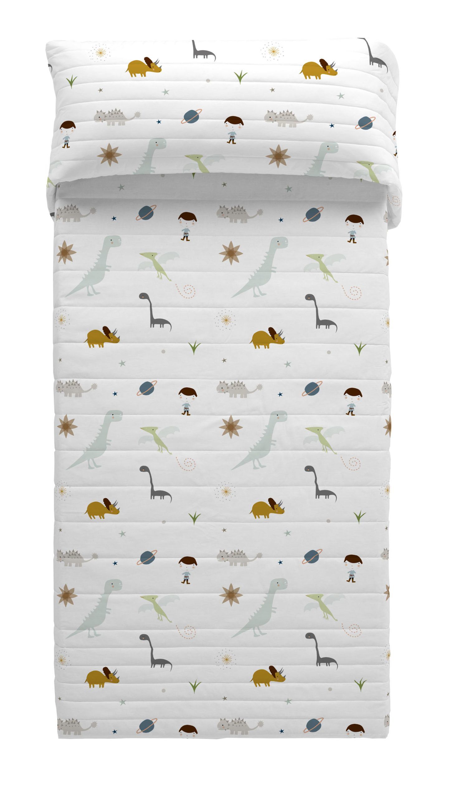 Colcha Infantil reversible Dino Pandilla